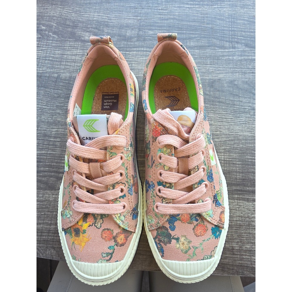 1103 Cariuma x Van Gogh Museum OCA Low Pink Floral Canvas Sneakers Wom 7